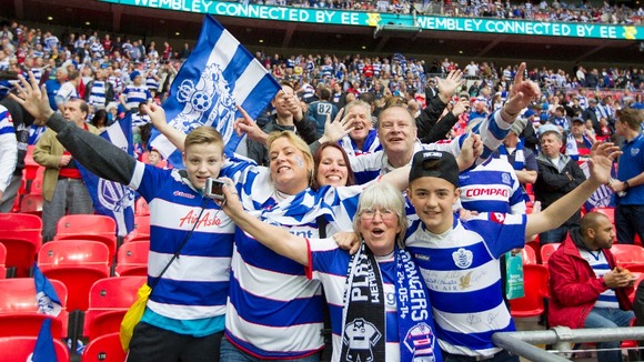 QPR fans at Wembley.