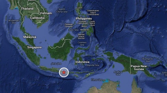 Bali is shown on a map.