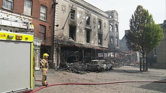 Fire crews at the scene