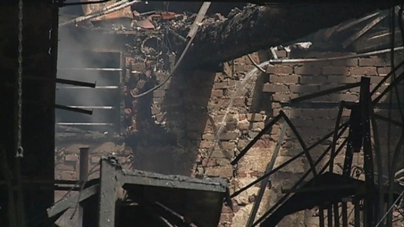 Damage done by the fire is clear