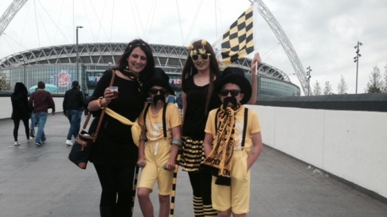 Hundreds of fans caught coaches to the stadium this morning