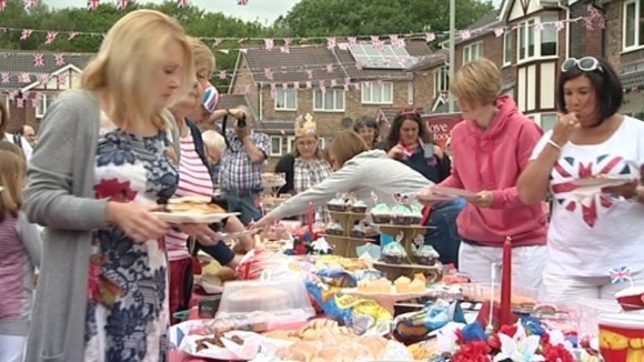 A street party in Llantwit Fardre