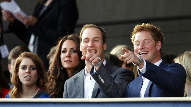 Will and Harry pointing
