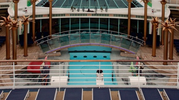 The upper deck on the Independence of the Seas.