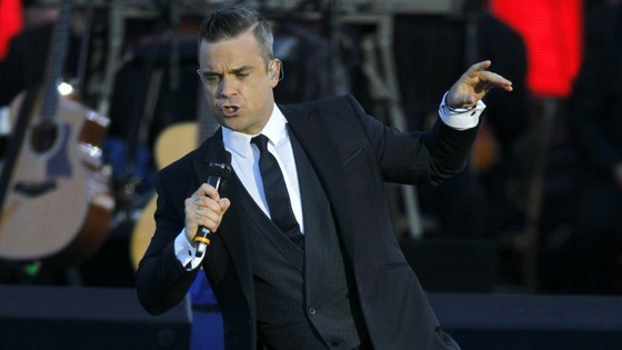 Swing magic: Robbie Williams performs Mack The Knife