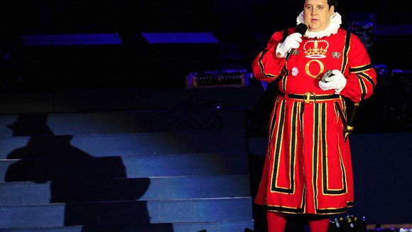 Peter Kay on stage during the Diamond Jubilee Concert
