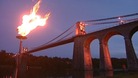 The flame at the Menai Bridge