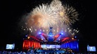 Fireworks above Buckingham Palace during the Diamond Jubilee Concert.