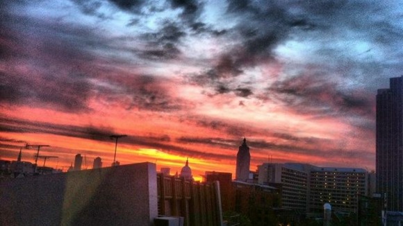 The London skyline.