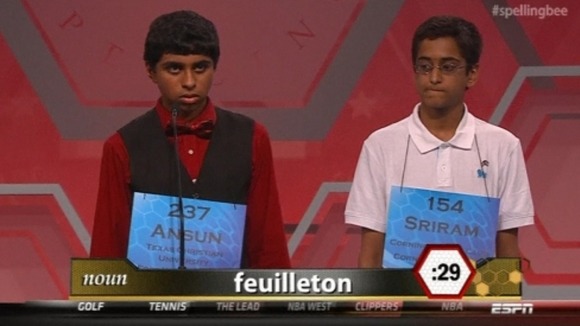 In the end, the contest came down to 'feuilleton'.