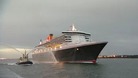 Queen Mary 2 heads into Southampton Docks