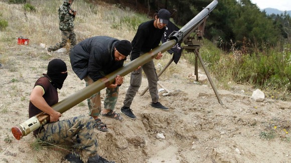 Rebels in the coastal city of Lataqia.