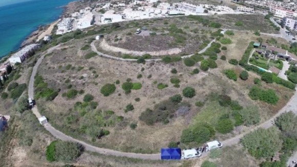 A remote-control drone takes images of the four-acre site surrounding the Algarve resort where Madeleine McCann vanished in 2007.