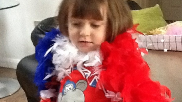 Elizabeth Bradley, 4,  was all dressed up in Clitheroe