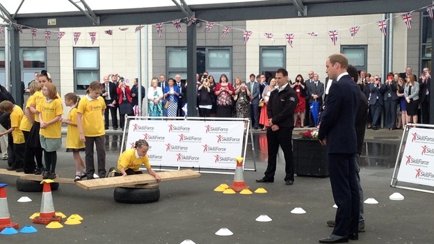 Pupils taking part in the SkillForce challenge