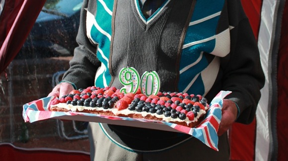 And here's his amazing Jubilee cake......
