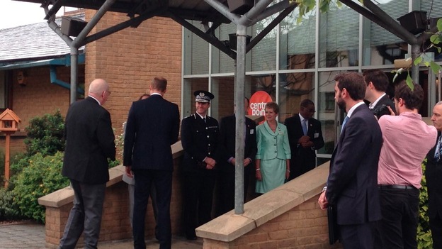 Prince William meets officials at Centrepoint