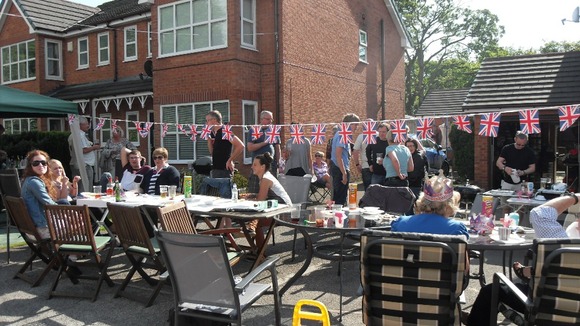 Danesway Street in Heath Charnock, Chorley enjoy the sun
