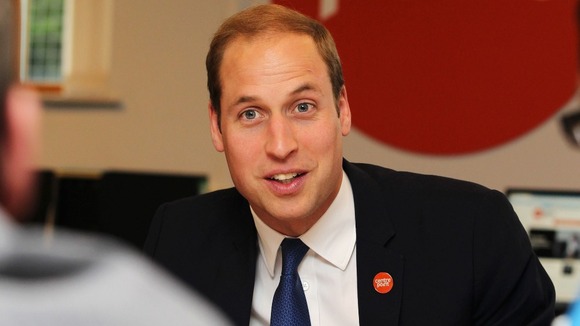 Prince William pictured on a visit to East Yorkshire today.