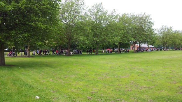 The human chain at Osmaston Park