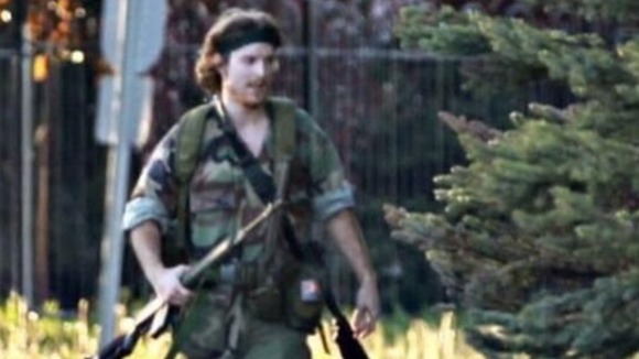 Police in Canada looking for searching for Justin Bourque, 24, released this image.