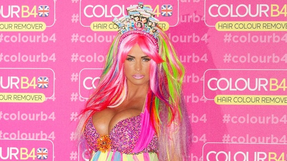 Katie Price at the launch of Colour B4 Hair Remover - she is their first global ambassador.