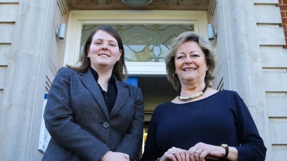 Kerry Boyd, 19, (left) with Ann Barnes, Kent Police and Crime Commissioner.