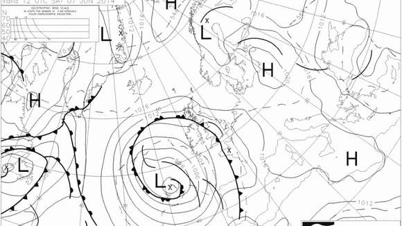 Warm air from the western Med.