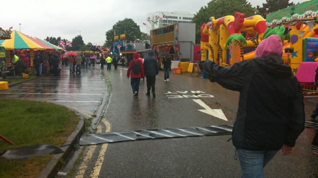 damp Jubilee funfair at Mayflower Park in Southampton