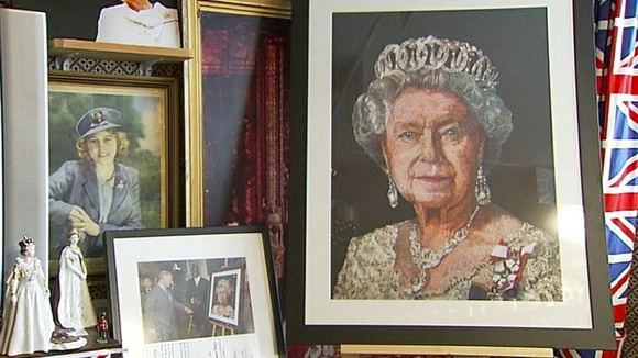 A collection of royal portraits.