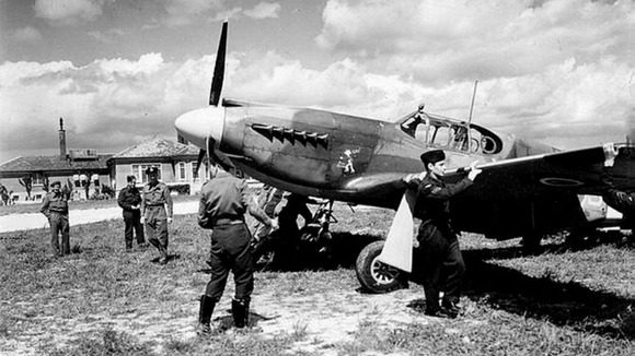 A Mustang aircraft being prepared for Normandy mission - the pictures were taken from one of these aircrafts.