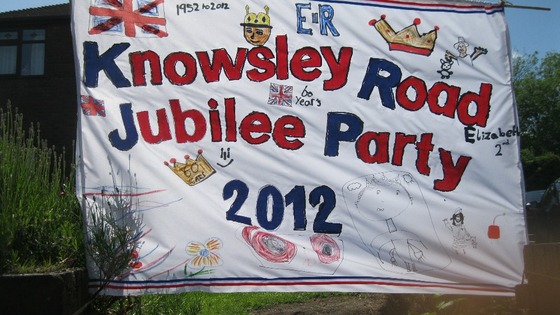 The sun came out for the party...