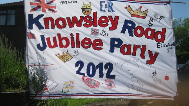 The sun came out for the party...