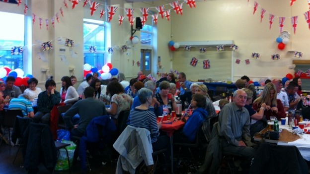 An indoor party in Ebbw Vale