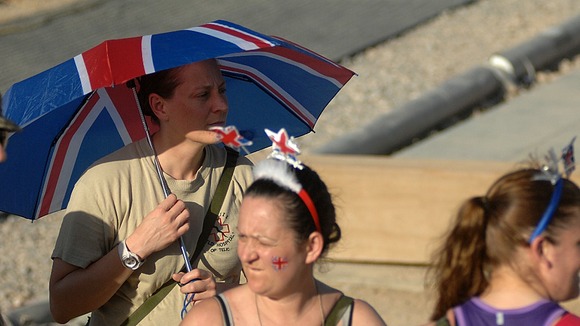 Troops made sure there was the same amount of enthusiasm as if they were back in the UK
