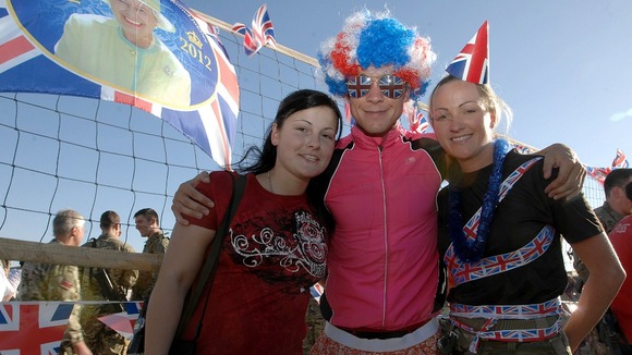As many people as possible got a chance to congratulate Her Majesty in their own way