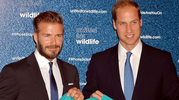 The Duke of Cambridge and David Beckham at the launch of the #WhoseSideAreYouOn campaign.
