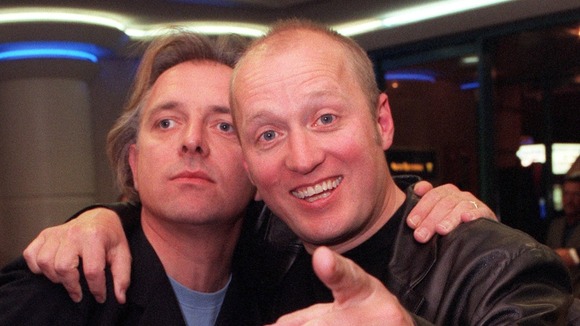 Rik Mayall pictured with longtime comedy partner Ade Edmondson.