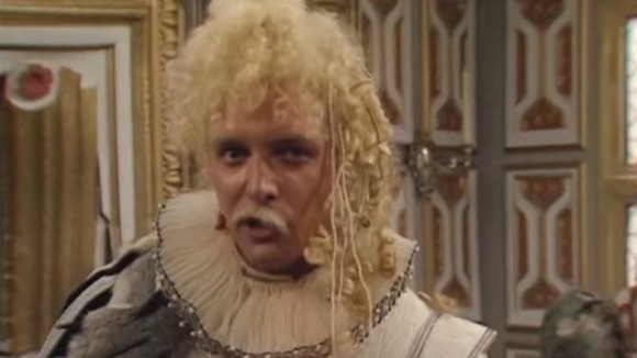 Rik Mayall, who has died aged 56, in a scene from Blackadder.