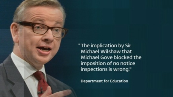 Graphic with Michael Gove.