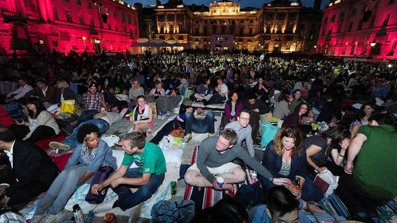 The crowd watching About Time at Somerset House last year