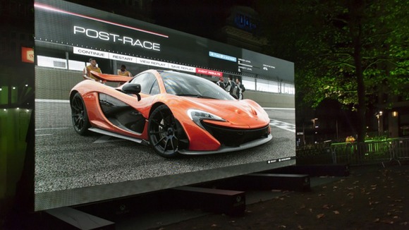 The 370-inch TV screen which is reportedly biggest in the world.