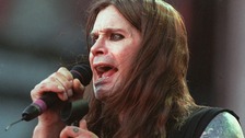 Ozzy Osbourne performing with Birmingham band Black Sabbath