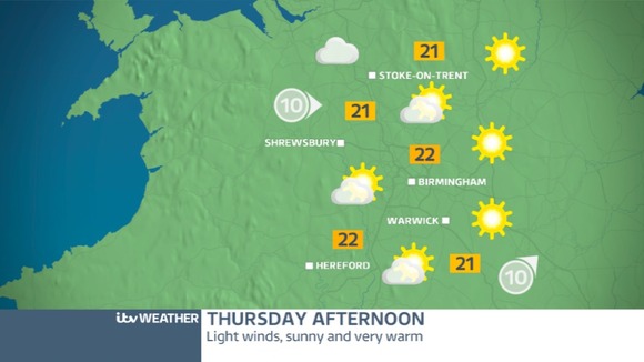 WEST MIDLANDS: Thursday afternoon