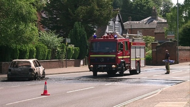 No-none was injured in the blaze.