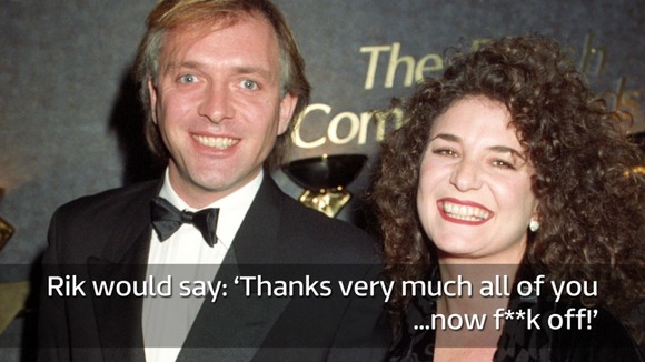 Rik Mayall and his wife Barbara pictured in December 1993.