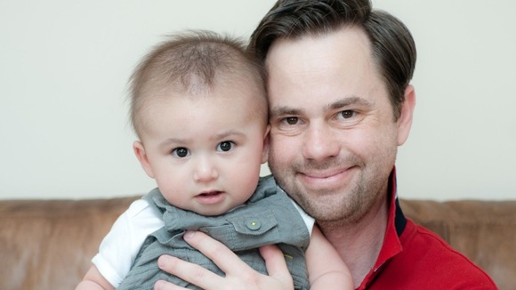 Kevin Byrne with his son Arthur are preparing for their first Father's Day together.