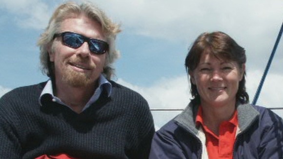 Sir Richard Branson pictured with Tracy Edwards.