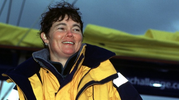 Tracy Edwards skippering the boat.