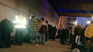 Workers under London Bridge